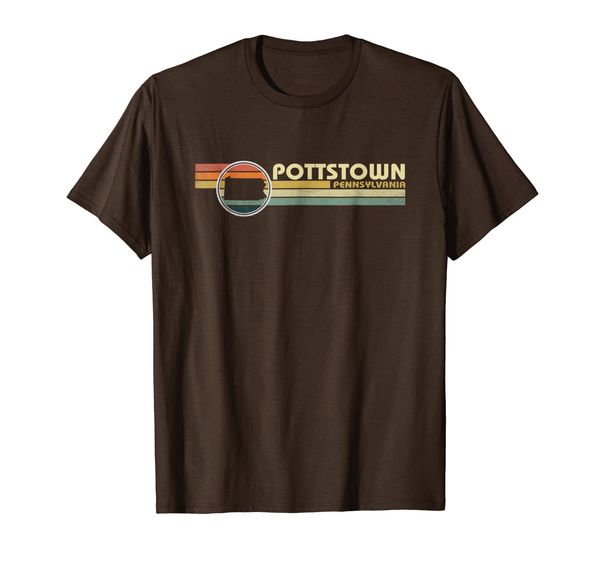 

pennsylvania - vintage 1980s style pottstown, pa t shirt, White;black