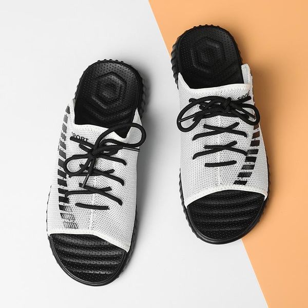 

slippers sandles for men sandale ete homme sandalias hombre verano sandals beach playa outdoor sandals-men deportivas summer, Black