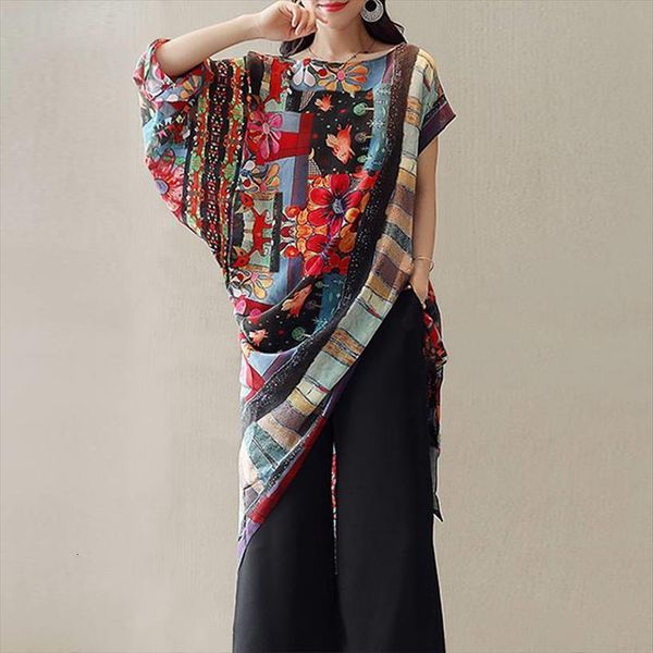 

bohemian printed asymmetrical summer casual womens shirt tunic short sleeve blusa floral plus size, White