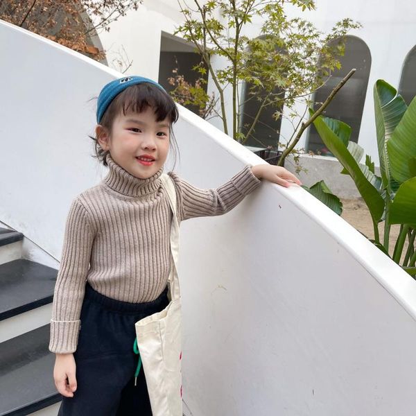

pullover 2021 girls boys knitted sweaters winter fashion sweater kids clothes 2-8 years, Blue