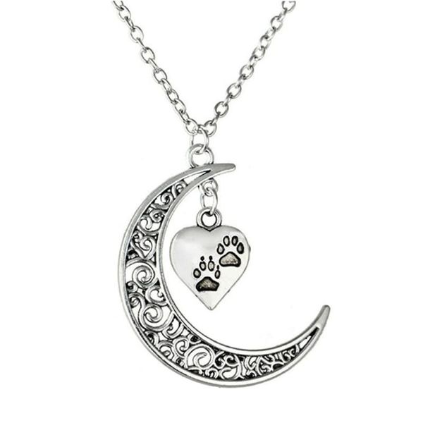 

pendant necklaces creative moon necklace chain premium alloy decor, Silver
