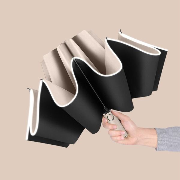 

umbrellas automatic 3-folding business men umbrella upgraded reverse folding windproof anti-uv parasol