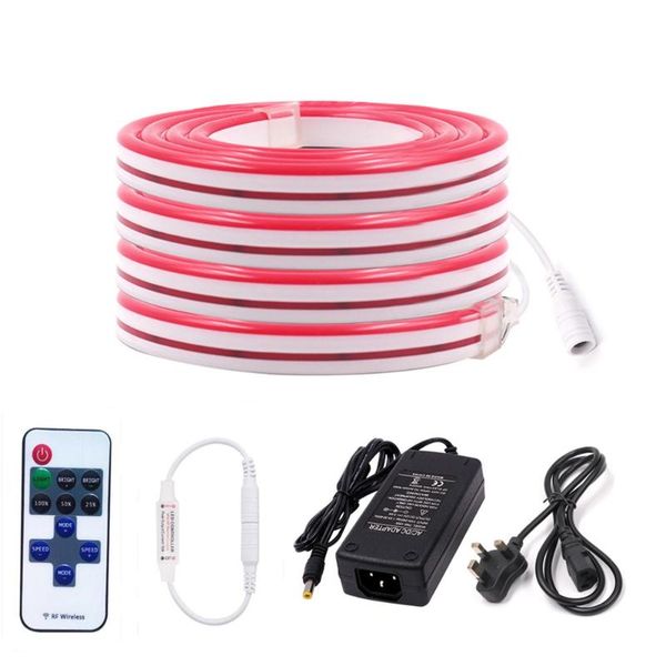 

strips 11keys rf dimmable led neon strip light dc12v smd2835 120leds/m waterproof flexible ribbon tape rope lamps