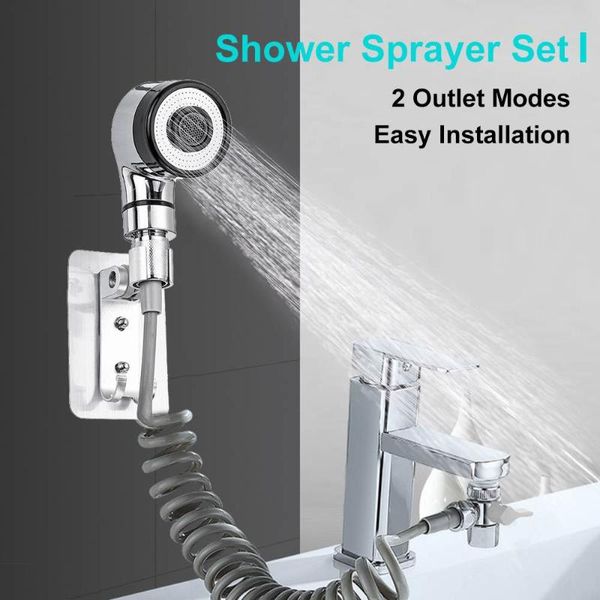 

shower faucet head bathroom wash face basin water tap external shower spray drains strainer hose sink washing hair washer