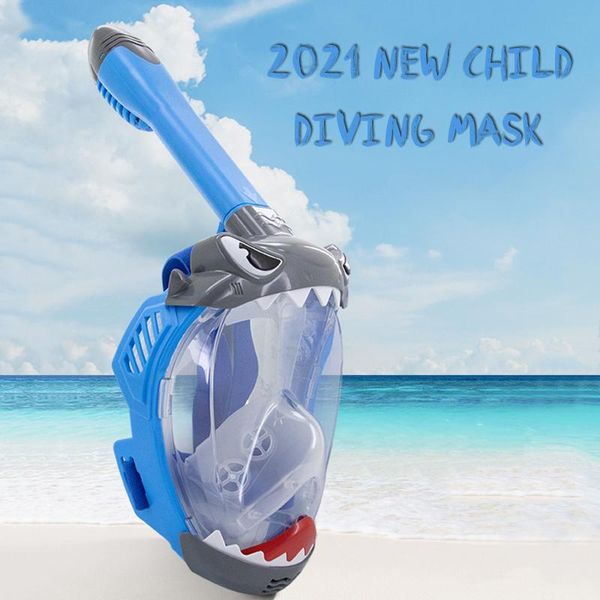 

diving masks 2021 children underwater scuba anti fog full face mask snorkeling foldable breathing tube child cartoons swim goggles