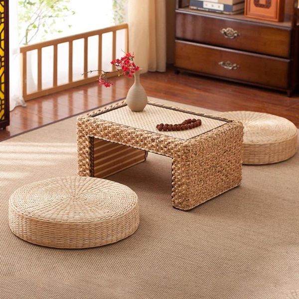 

cushion/decorative pillow 80%tatami cushion breathable widely applied comfortable round straw weave handmade for floor