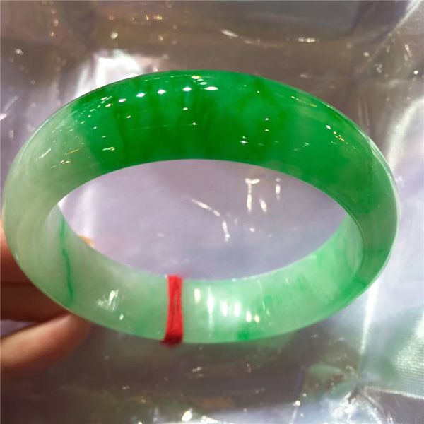 

natural 7a green jade bangles handcarved flower jadeite jade bracelet bangle for women emerald jade jewelry, Red;blue