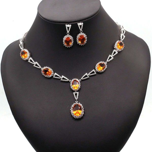 

jewelry set women's platinum smoke yellow bride jewelry, Slivery;golden