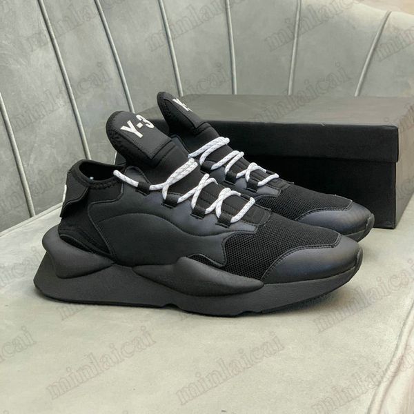 

y-3 kaiwa sneakers men luxurys designer shoes y3 chunky platform shoes black white leather mesh trainers sports casual shoe