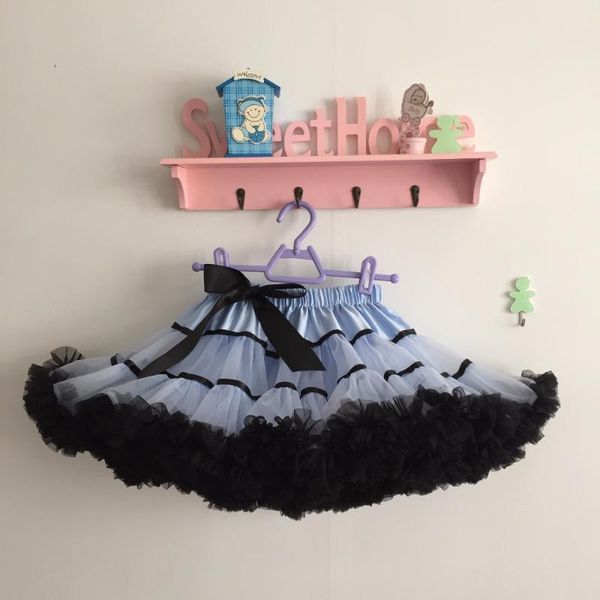 

skirts boutique halloween petti tutu for little girls baby dance chiffon pettiskirt born valentine skirt, Blue