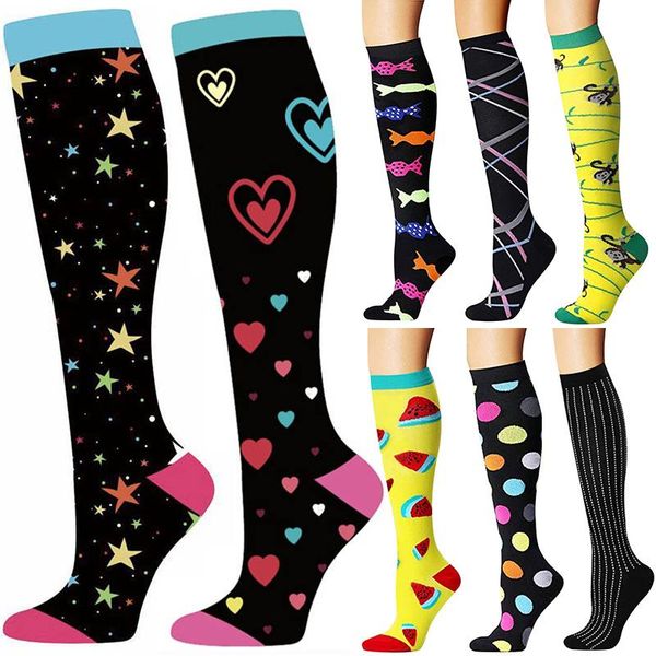 

men's socks 58 styles quality compression stockings cycling fit edema, diabetes, varicose veins, running marathon, Black
