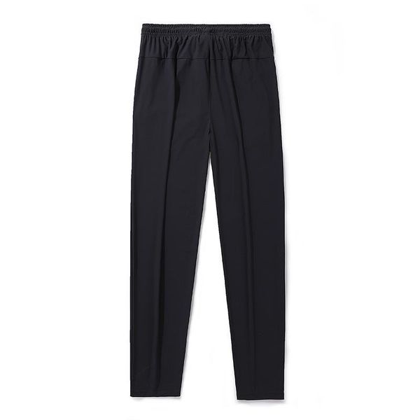 

men's pants sweatpants male 2021 spring ice silk loose straight fashion thin business casual men clothing, Black