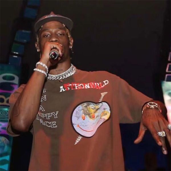 

2021 new 1:1 melhor qualidade t-camisa masculina do festival de travis scott ksyg, White;black