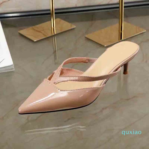 nuovi sandali Donna bella tazza di cristallo trasparente a punta Tacchi a spillo tacco alto Pompe sexy Scarpe estive Peep Alta qualità