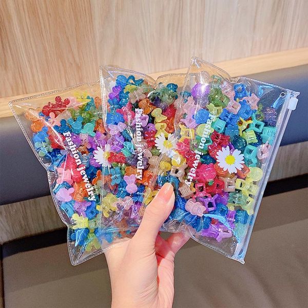 

50pcs/lot candy color hair fruit butterfly stars headdress for kids baby children simple convenient hair accessories, Slivery;white