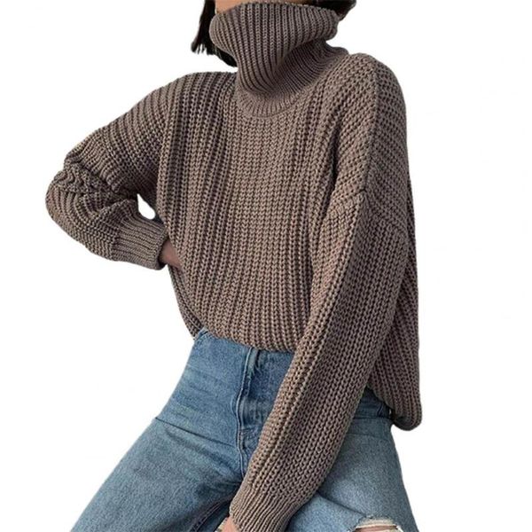

women's sweaters 2021 autumn winter sweater women fashion plain weave turtleneck jumper loose knitwear party, White;black