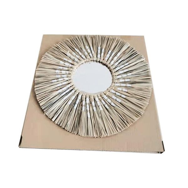 

mirrors exquisite round mirror aquatic +glass wall macrames 40 cm 1pcs handmade macrame outsky hanging