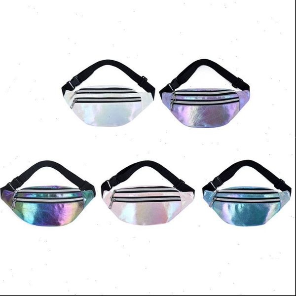 

holographic waist fanny pack bags belt travel hip bum chest phone pouch