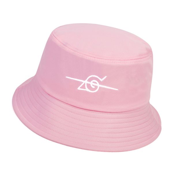

fashion summer bucket hat naruto embroidery fisherman hat outdoor travel sunscreen hat tide wild hip-hop panama, Black;white