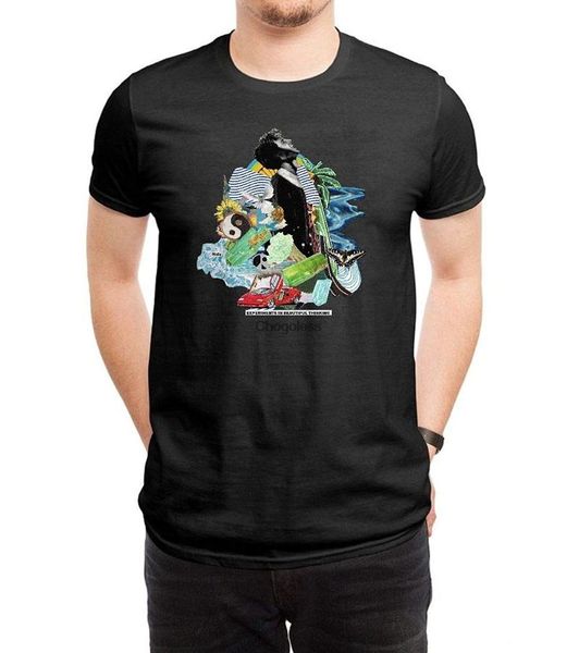 

men's t-shirts lililov t shirts griz art black, White;black