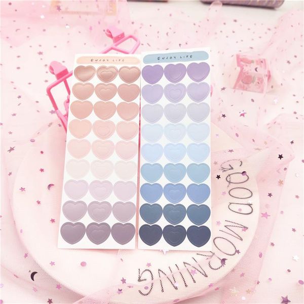 

54pcs fashion heart love candy colorful sticker diy craft scrapbooking junk journal planner decorative stickers