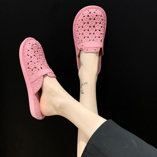 

slippers 2021 summer women smart soft garden shoes bathroom non-slip, Black