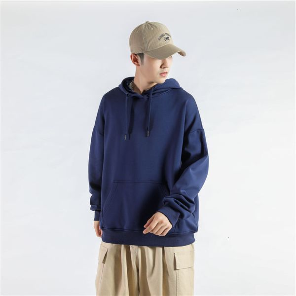 

personalized street men's fashion sweater loose cotton breathable top, Black