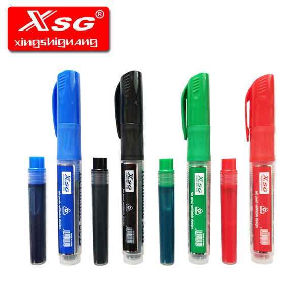 

type selling replaceable core ink environment-friendly whiteboard pen erasable straight liquid, Black;red