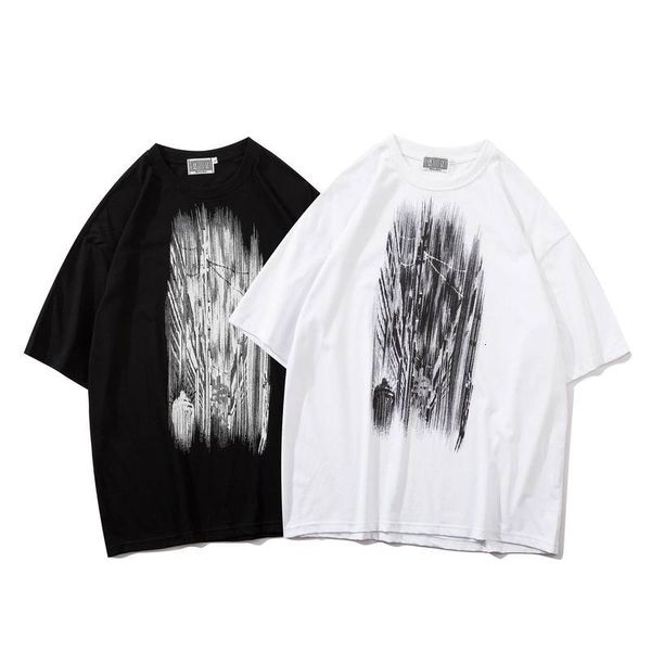 

2021 new vintage pink cross steam wave tees men women streetwear kanye west hip hop t shirts vh4j, White