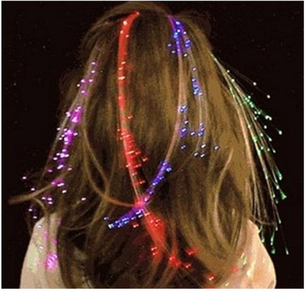 

1pcs led hair braid christmas toys glowing blinking hair clip flash led braid party luminous new year toys for child qylqrz, Blue;red