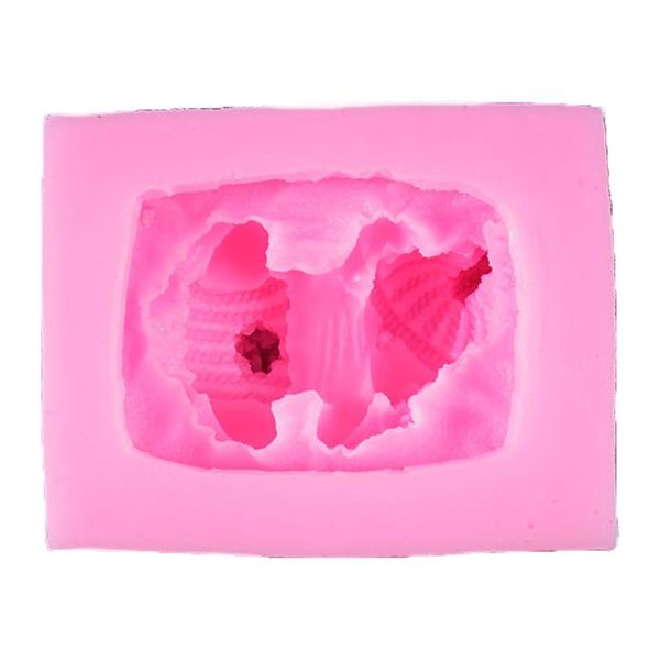 Bolo Ferramentas 3D Bonito Sleepy Bebê em forma de resina moldes de fundição grande Diy silicone claro para epóxi artesanato fazendo acessórios rosa