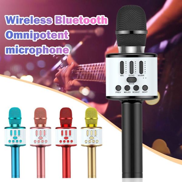 

microphones bluetooth-compatible wireless microphone home karaoke speaker handheld music player singing recorder ktv