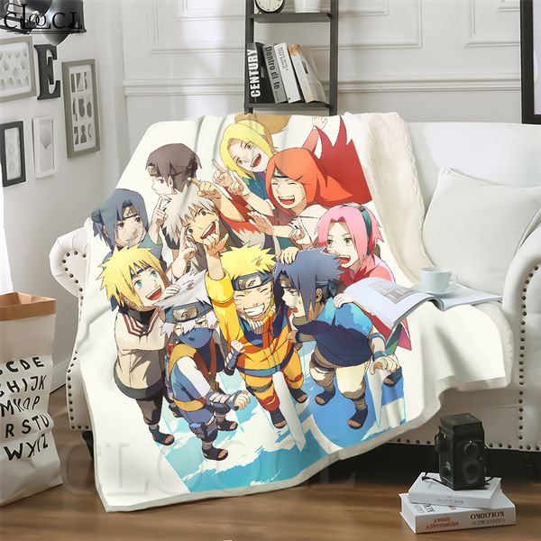 

cloocl blankets anime naruto 3d print hip-hop style sofa travel throw blanket teens plush quilt