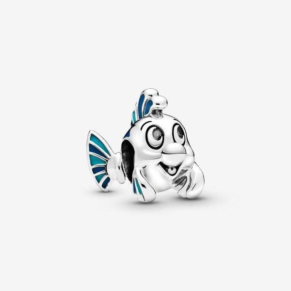 

new arrival 100% 925 sterling silver the little mermaid flounder charm fit pandora original european charm bracelet fashion jewelry accessor, Bronze;silver