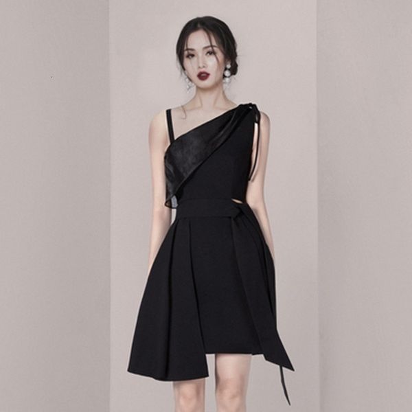 

casual dresses women slash neck swing skater black robes off shoulder a-line mini ladies club dress night party vestidos mujer 39tp, Black;gray