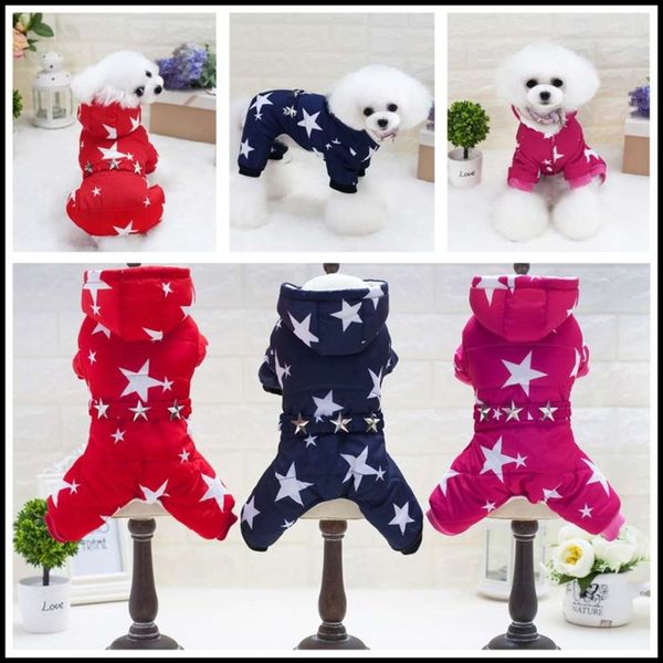 

autumn and winter pet dog goods star all over the sky four leg cotton padded cloth
