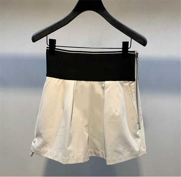 

woman black fashion shorts casual lettering high-waisted slim shorts, White;black