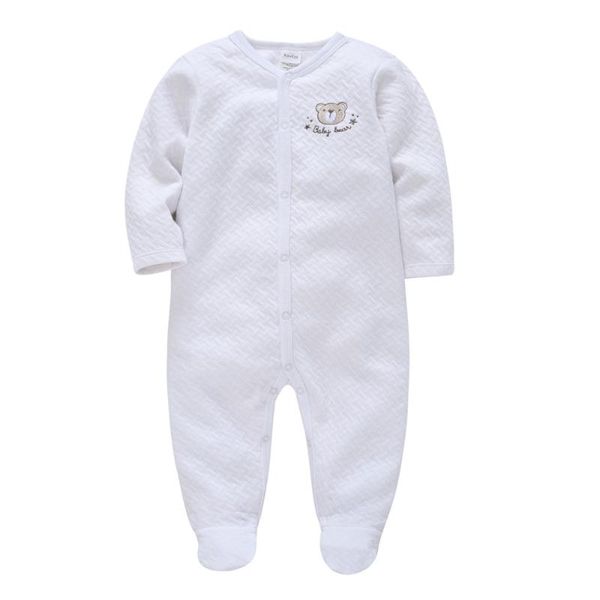 

footies honeyzone born baby 0-12 months long sleeve bear animal infant jumpsuits one-pieces boy girl clothes playsuits, Blue