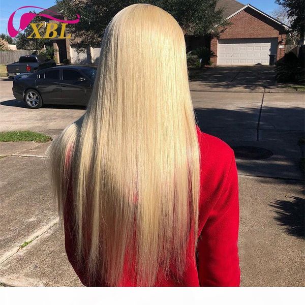 

xblhair blonde human hair bundles 3 bundles 613# human hair extensions and one ear to ear lace frontal, Black