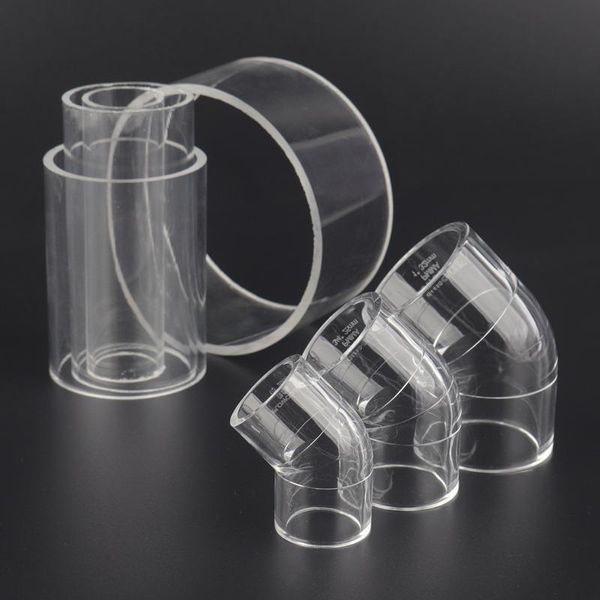 

watering equipments 10pcs 45Â° acrylic elbow transparent pipe fittings aquarium water connectors plexiglass tube clear connector