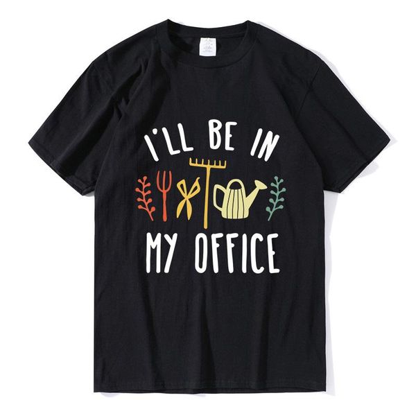 

men's t-shirts i'll be in my office garden funny gardening cotton novelty t-shirt women's loose short sleeve printed, White;black