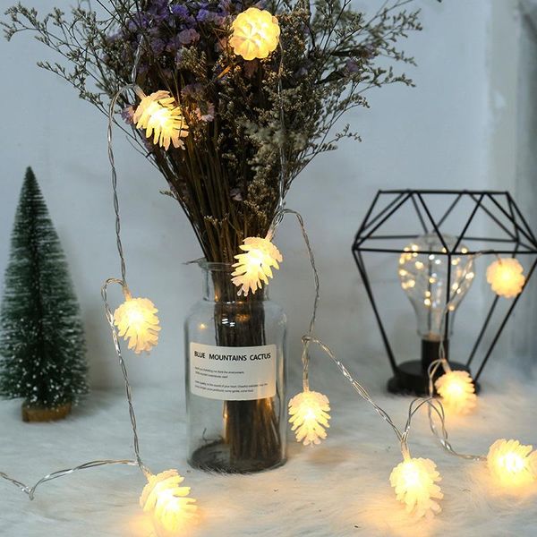 Saiten DIY Jahr Decro Led Kiefer Kegel Licht String Batterie Kleine Girlande Laternen Für Weihnachten Home Hochzeit Party Decration