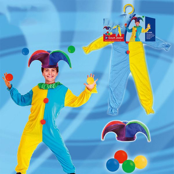 

children's clown costume set costume halloween 80-110cm, Black;red