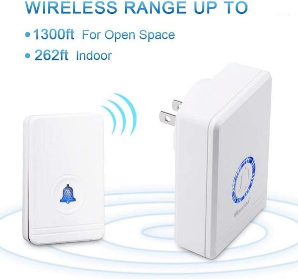 

smart home waterproof wireless doorbell comes with battery no need to recharge welcome bell 48 music electronic system1