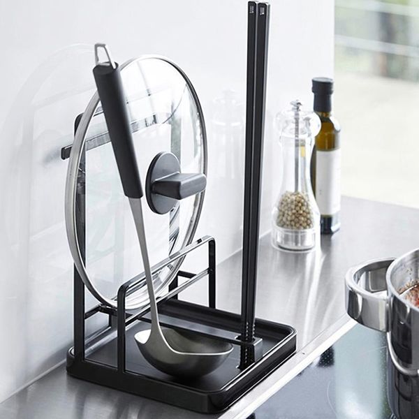 

kitchen storage & organization dish drying rack with plastic drain pan multi-layer shelves large capacity organizer black/white