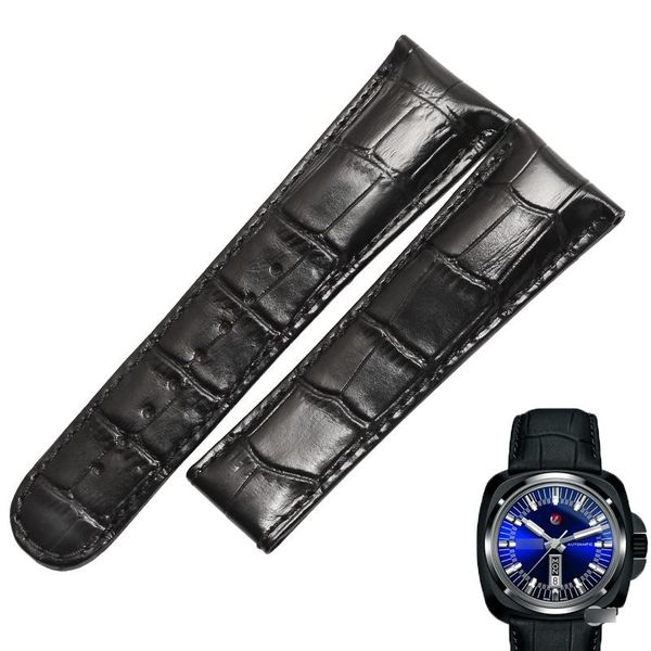 

watch bands wentula watchbands for rador32171205calf-leather band cow leather genuine strap, Black;brown