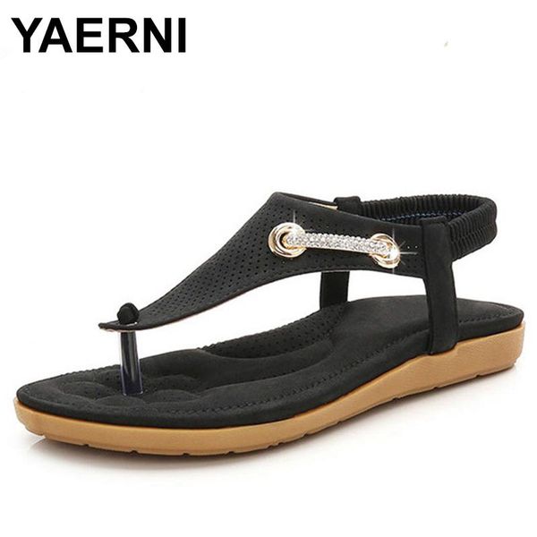 

yaerni summer bohemia shoes woman crystal sandals platform sandals fashion ethnic style women casual ladies shoes, Black