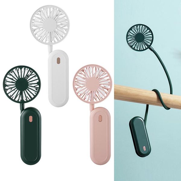 

electric fans folding mini handheld fan usb rechargeable hang neck multifunction air cooling for home outdoor office adjustable small