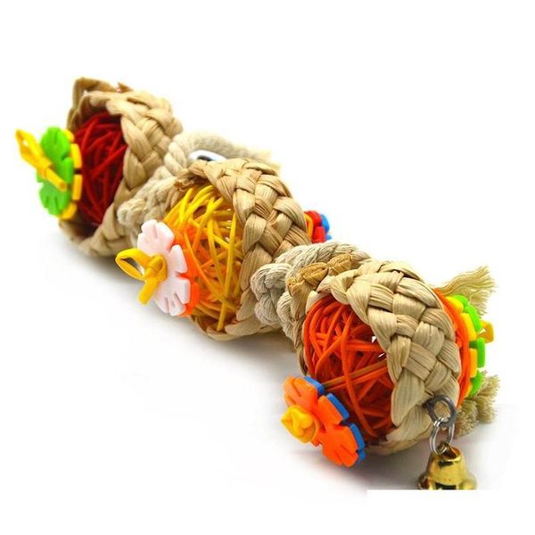 

parrot toys ball pet bird bites climb chew toys hanging cockatiel parakeet swing parro jllamo sinabag