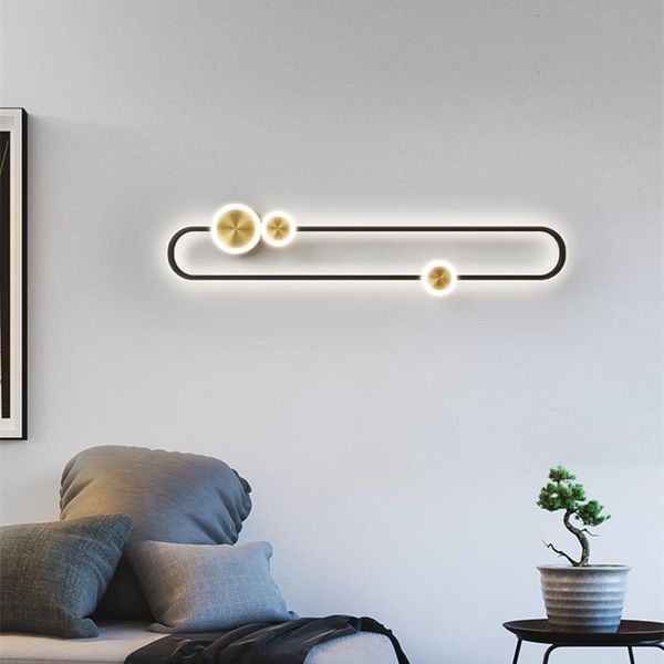 

wall lamp nordic style paper clip design bedside led creative parlor bedroom kitchen cafe decor sconce lighting